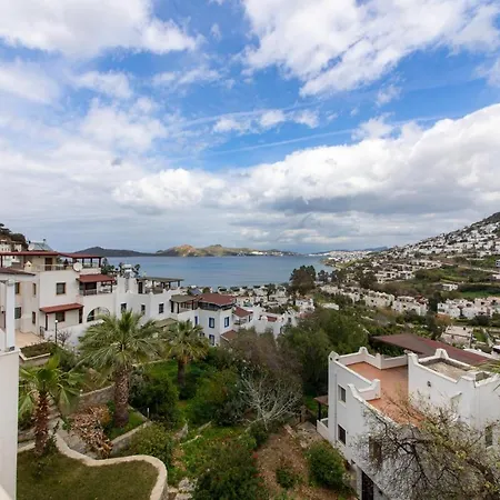 Villa Spacious With Terrace And Sea View In Bodrum Giris