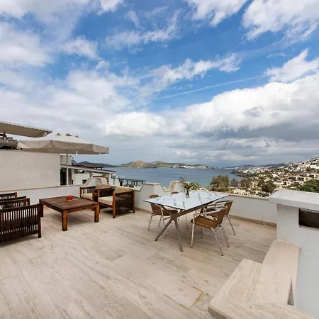Spacious With Terrace And Sea View In Bodrum Giris